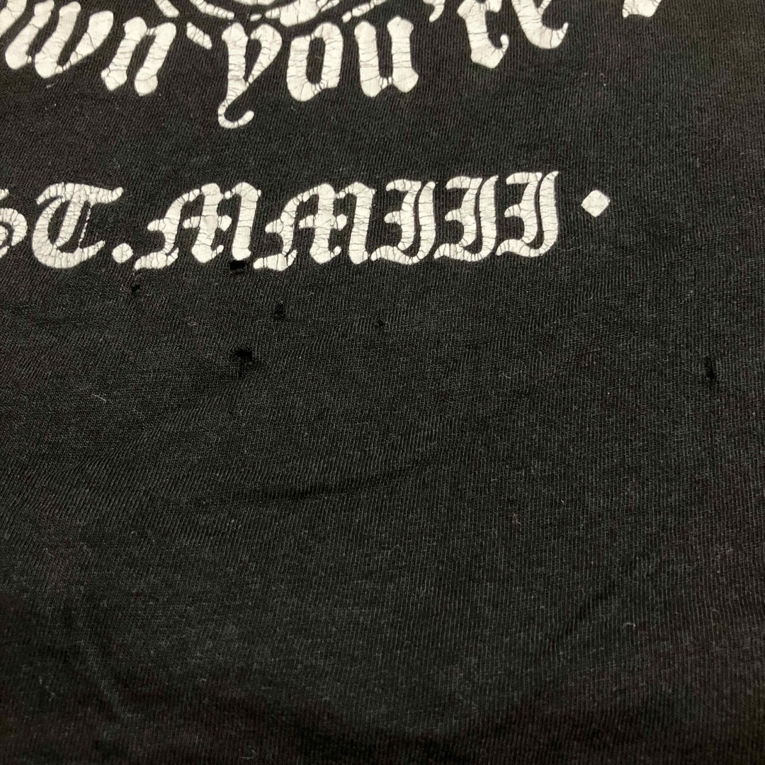 VINTAGE(ヴィンテージ)のスカルビッグプリントアーチロゴTシャツtシャツボーンメッセージオーバーサイズ黒 メンズのトップス(Tシャツ/カットソー(半袖/袖なし))の商品写真