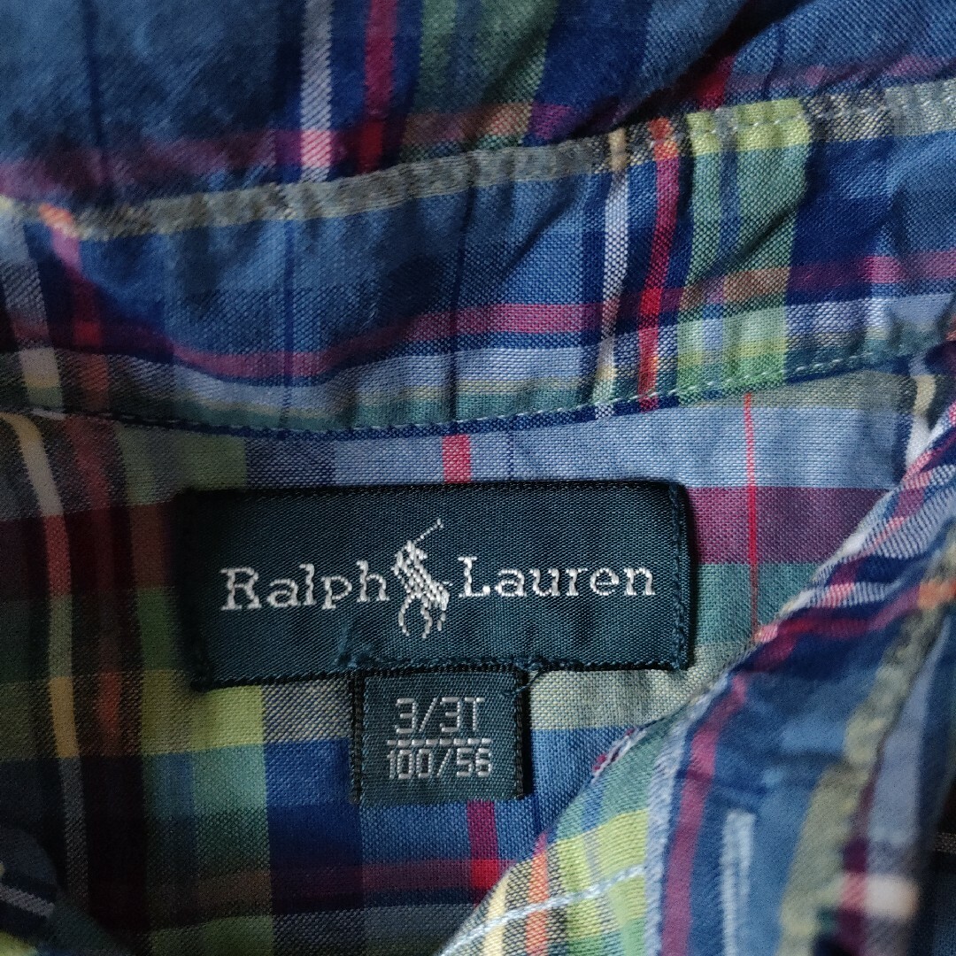 Ralph Lauren(ラルフローレン)のラルフローレン キッズ チェック柄ネルシャツ 100cm キッズ/ベビー/マタニティのキッズ服男の子用(90cm~)(Tシャツ/カットソー)の商品写真