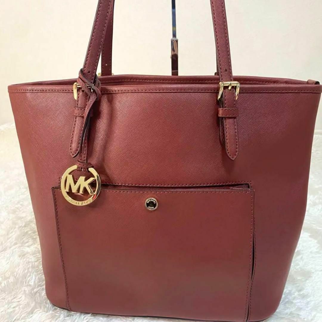 Michael Kors(マイケルコース)の【極美品】マイケルコース　トートバック　A4　 ブラウン　ハンドバック　レザー レディースのバッグ(トートバッグ)の商品写真