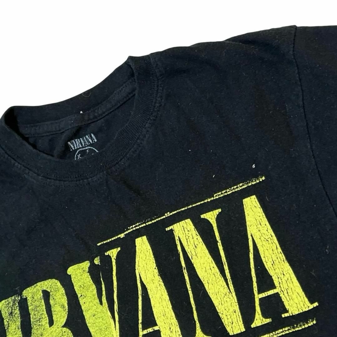 MUSIC TEE(ミュージックティー)のNIRVANA 半袖バンドTシャツ ニコちゃん ロック スマイル バンTa97 メンズのトップス(Tシャツ/カットソー(半袖/袖なし))の商品写真