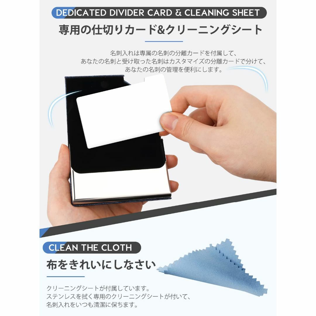色:BlackQAQQVQ 名刺入れ カードケース取り出しやすい ステンレス メンズのバッグ(その他)の商品写真