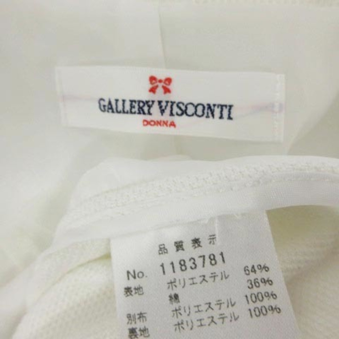 GALLERY VISCONTI(ギャラリービスコンティ)のギャラリービスコンティ ジャケット レースフリル テーラード 薔薇ボタン 白 3 レディースのジャケット/アウター(その他)の商品写真