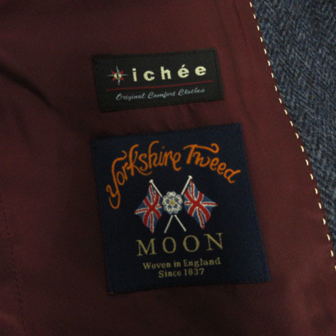 other(アザー)のichee ジャケット MOON 英国製生地 起毛 ヘリンボーン 青 紺 AS メンズのジャケット/アウター(テーラードジャケット)の商品写真
