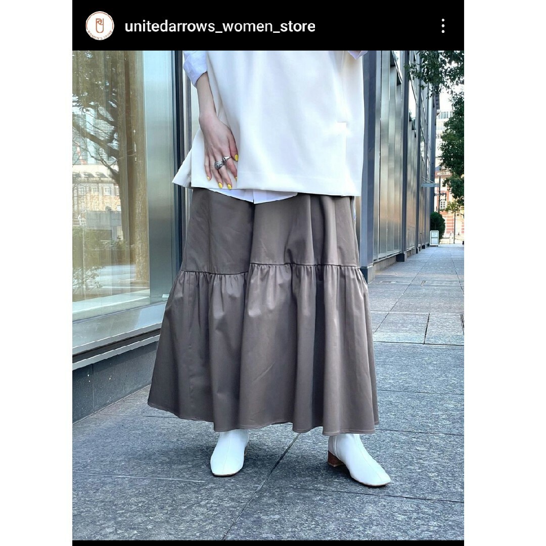 UNITED ARROWS(ユナイテッドアローズ)のUNITED ARROWS　ティアードマキシスカート レディースのスカート(ロングスカート)の商品写真