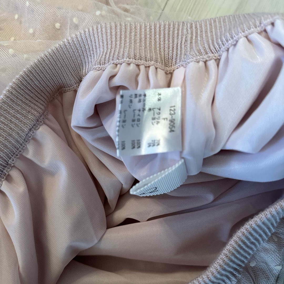 Nina mew(ニーナミュウ)のニーナミュウリボンドットチュールミニスカート レディースのスカート(ミニスカート)の商品写真