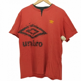 UMBRO(アンブロ) ロゴ刺繍 クルーネック ショートスリーブTシャツ メンズ