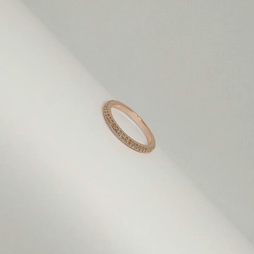 ピンク　ゴールド　指輪　ジルコニア　ローズゴールド　リング レディースのアクセサリー(リング(指輪))の商品写真