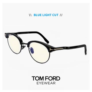 トムフォード(TOM FORD)の【新品】 トムフォード TF5933-D-B 001 度なし ブルーライトカット メガネ TOM FORD FT5933-d-b/v 001 tf5933db tf5933db tomford 伊達メガネ サングラス uvカット メンズ レディース ユニセックス モデル 黒縁 黒ぶち ブロー サーモント型 アジアンフィット 日本企画(サングラス/メガネ)