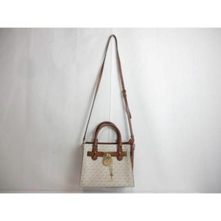  美品 マイケルコース MICHAEL KORS 2Wayバッグ ショルダーバッグ ハンドバッグ MKシグネチャー 総柄 35F1GHMS2B ホワイト レディース(その他)