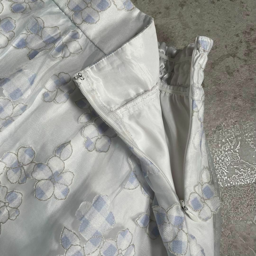 WILLSELECTION(ウィルセレクション)の日本製 WILLSELECTION フラワーフレアスカート シースルー 花柄 レディースのスカート(その他)の商品写真