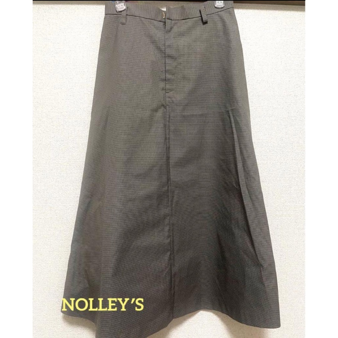 NOLLEY'S(ノーリーズ)のNOLLEY′S ノーリーズ フレア 格子柄 ロング丈スカート レディースのスカート(ロングスカート)の商品写真