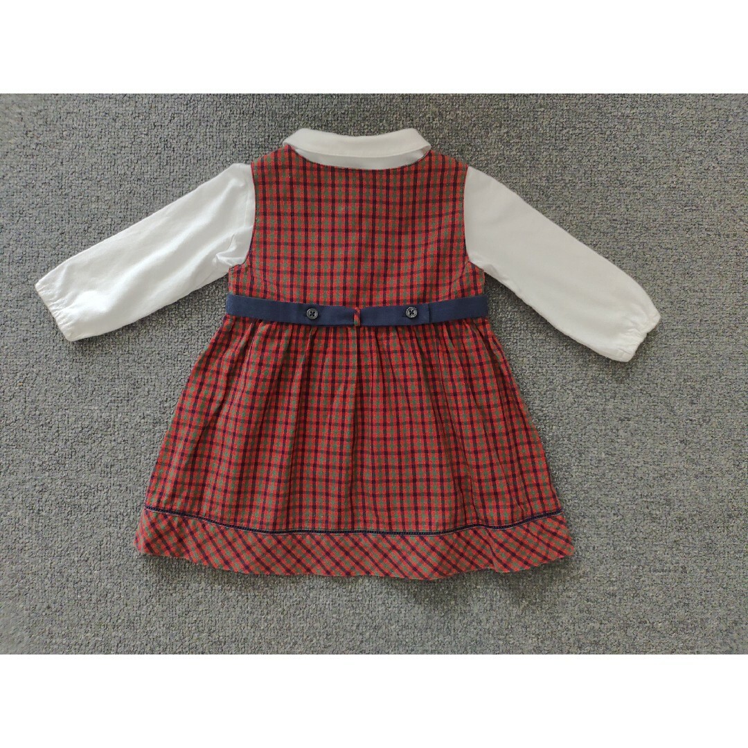 familiar(ファミリア)のファミリア　ジャンパースカート+ブラウス キッズ/ベビー/マタニティのベビー服(~85cm)(ワンピース)の商品写真