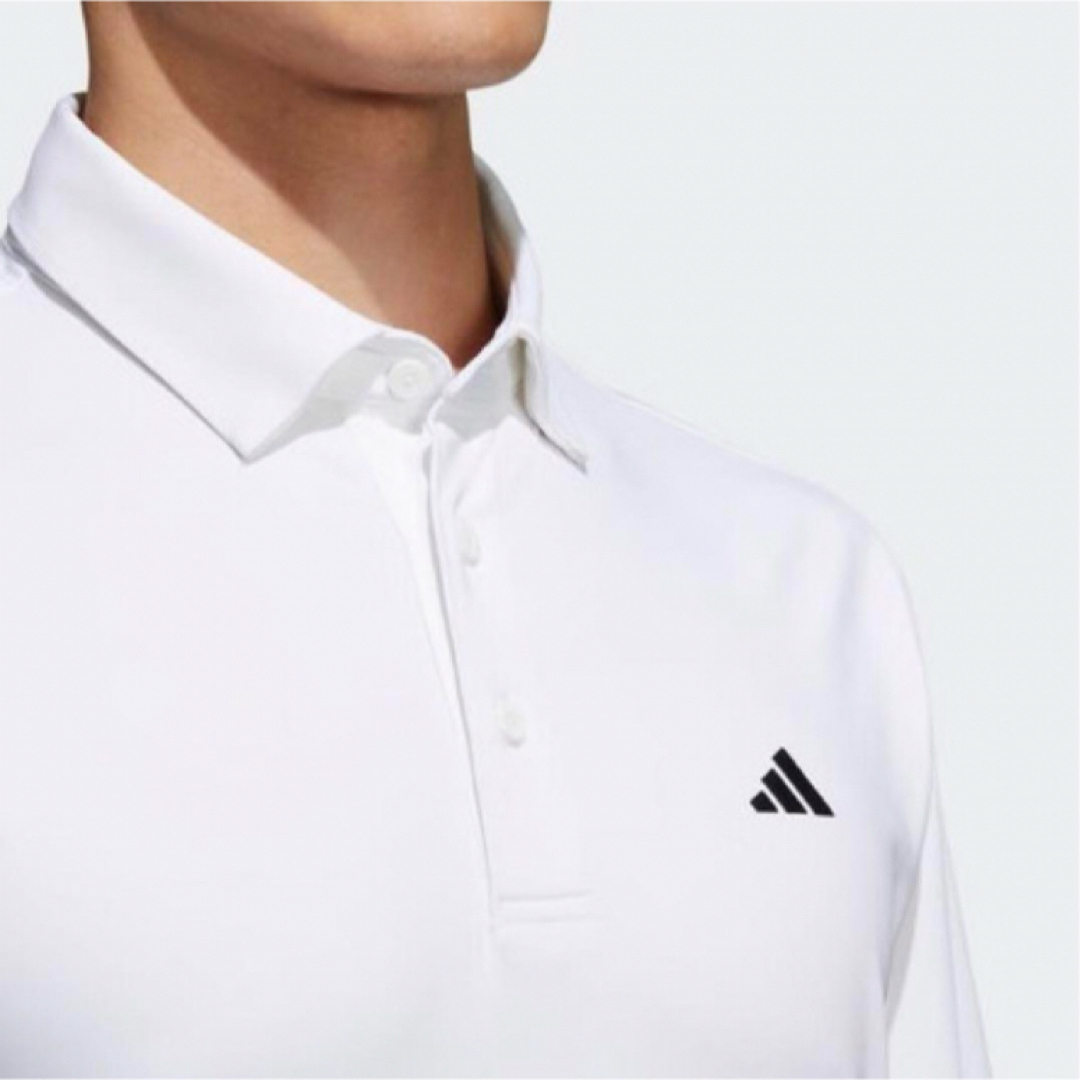 adidas(アディダス)の送料無料 新品 adidas 3 ストライプス ゴルフ 長袖 ポロシャツ 2XL スポーツ/アウトドアのゴルフ(ウエア)の商品写真