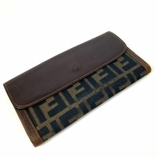 フェンディ(FENDI)のFENDI フェンディ　 長財布　ズッカ柄　二つ折り　長財布　レディース(財布)