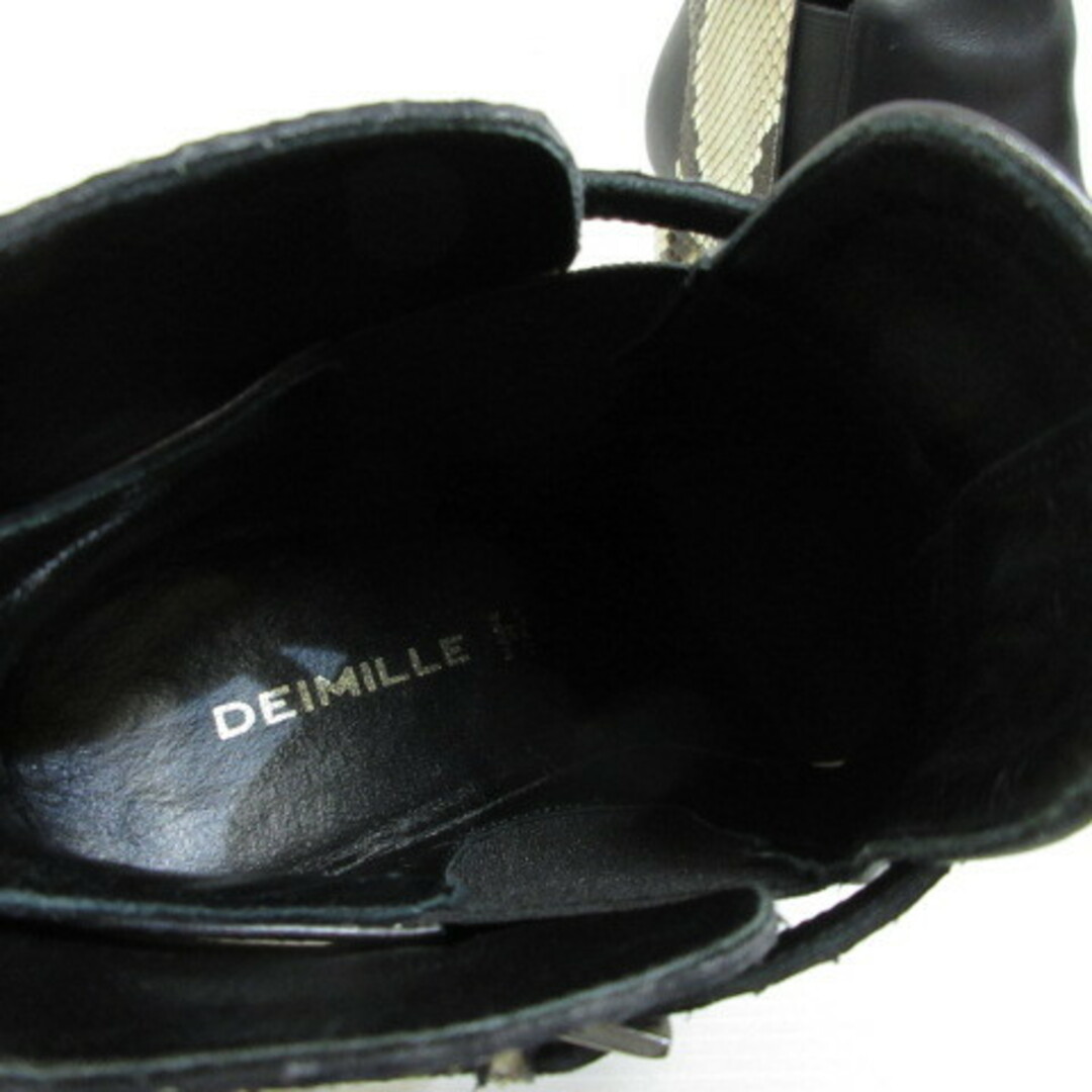 other(アザー)のディミレ DEIMILLE レザー パイソン柄 切替え ショート ブーツ 37 レディースの靴/シューズ(ブーツ)の商品写真