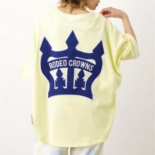 RODEO CROWNS - 4/30のみのご対応価格ロデオクラウンズ Tシャツ黄色ゆったりめ　クラウンマーク