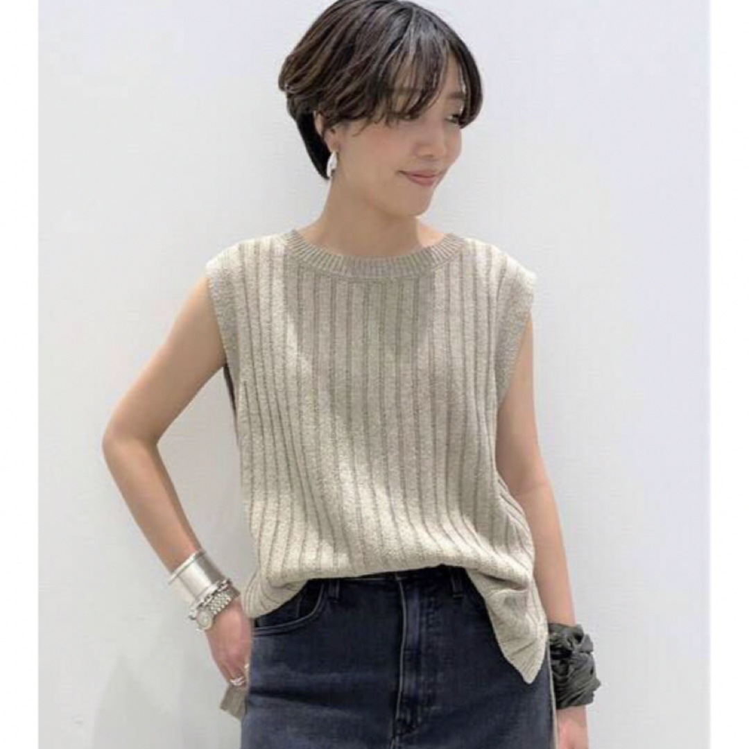 L'Appartement DEUXIEME CLASSE(アパルトモンドゥーズィエムクラス)のSILK*LINEN N/S TOP レディースのトップス(その他)の商品写真