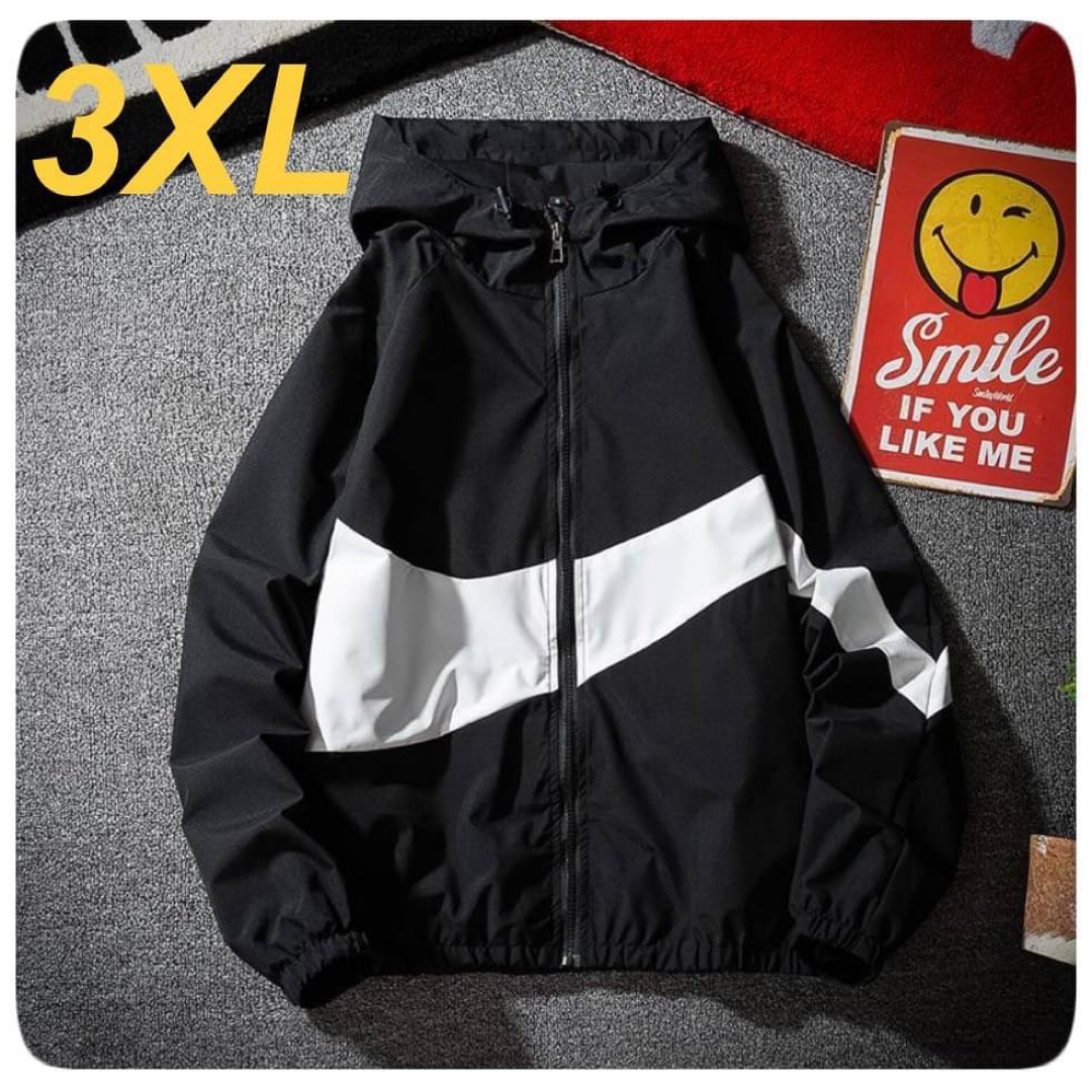 マウンテンパーカー　メンズ　3XL ブラック  ナイロンジャンパー メンズのジャケット/アウター(マウンテンパーカー)の商品写真