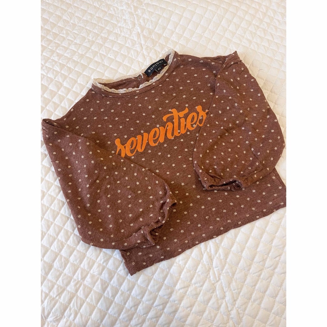 Caramel baby&child (キャラメルベビー&チャイルド)のbonjour diary ドット柄　トップス　4y キッズ/ベビー/マタニティのキッズ服女の子用(90cm~)(Tシャツ/カットソー)の商品写真