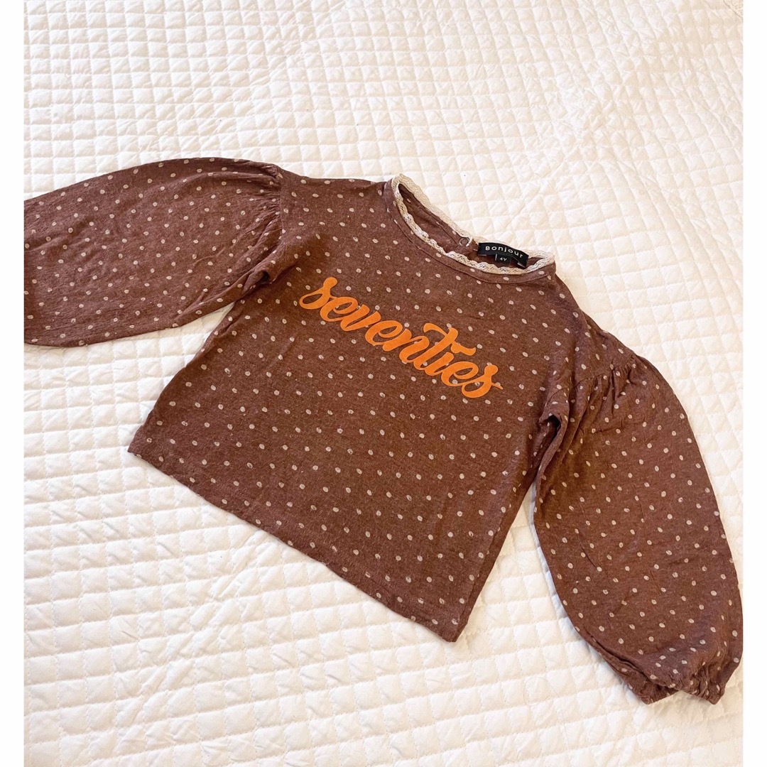 Caramel baby&child (キャラメルベビー&チャイルド)のbonjour diary ドット柄　トップス　4y キッズ/ベビー/マタニティのキッズ服女の子用(90cm~)(Tシャツ/カットソー)の商品写真