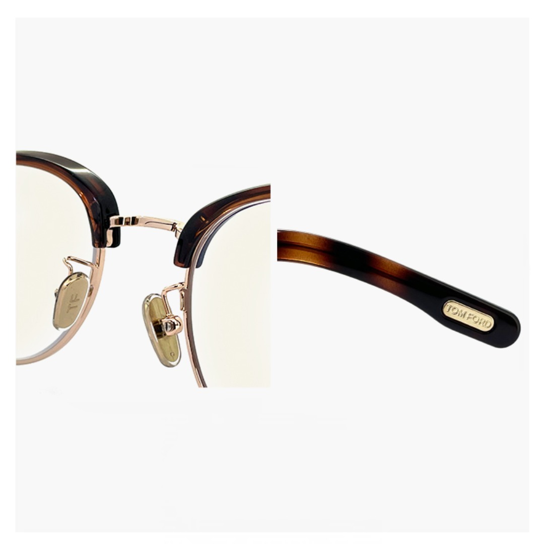 TOM FORD(トムフォード)の【新品】 トムフォード TF5933-D-B 052 度なし ブルーライトカット メガネ TOM FORD FT5933-d-b/v 052 tf5933db tf5933db tomford 伊達メガネ サングラス uvカット メンズ レディース ユニセックス モデル ハバナ デミブラウン ブロー サーモント型 アジアンフィット 日本企画 メンズのファッション小物(サングラス/メガネ)の商品写真