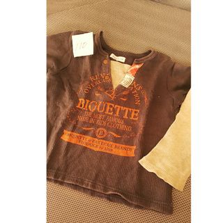 Biquette - ビケットBiquette重ね着風トップスワッフル