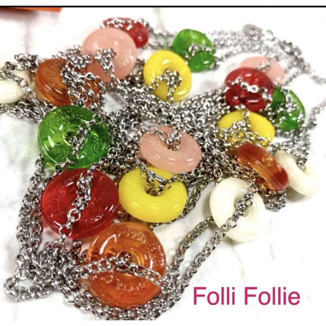 Folli Follie(フォリフォリ)の美品フォリフォリFolli Follie ドロップ　ロングネックレス　ペンダント レディースのアクセサリー(ネックレス)の商品写真