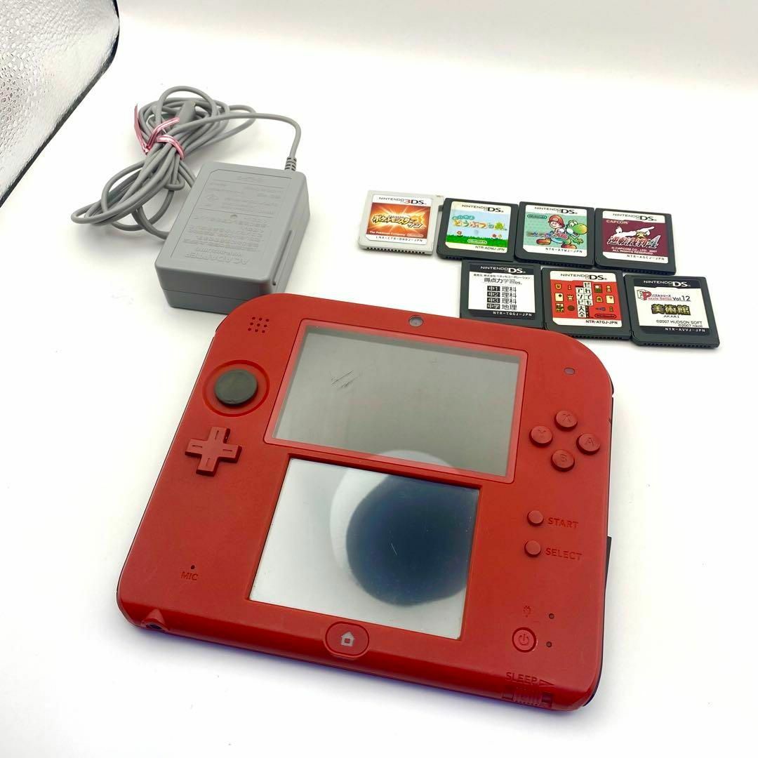 ニンテンドー2DS(ニンテンドー2DS)のソフト7枚付き‼️ ニンテンドー　2DS  Nintendo エンタメ/ホビーのゲームソフト/ゲーム機本体(家庭用ゲーム機本体)の商品写真