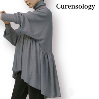 Curensology - 【美品】Curensology ハイネックギャザーニット