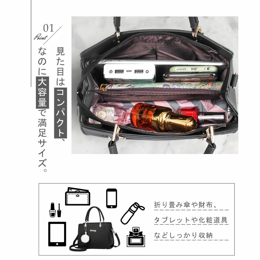 【色: ペールグリーン】[Raizm] 【多ポケットで大容量】ハンドバッグ ショ レディースのバッグ(その他)の商品写真