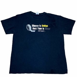 ギルタン(GILDAN)のGILDAN 半袖Tシャツ 格言 ことわざ 沈黙は金、ダクトテープは銀 c66(Tシャツ/カットソー(半袖/袖なし))