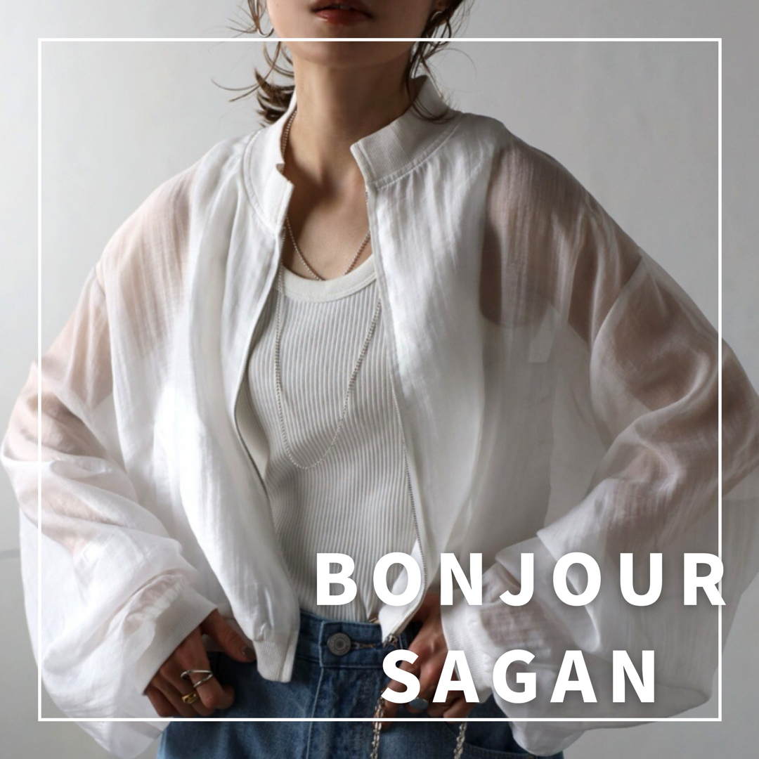 BONJOUR SAGAN(ボンジュールサガン)の"新品・タグ付"シアーショートブルゾン/BONJOUR SAGAN レディースのジャケット/アウター(ブルゾン)の商品写真