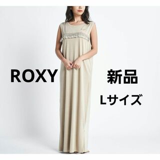 ロキシー(Roxy)の新品　ロキシー　ノースリーブワンピース　刺繍ロゴ(ロングワンピース/マキシワンピース)