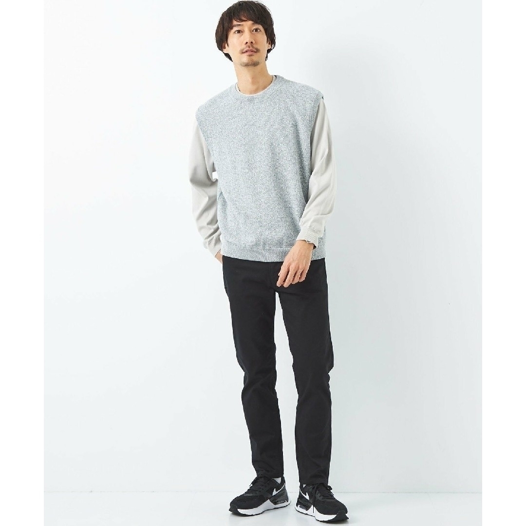 UNITED ARROWS green label relaxing(ユナイテッドアローズグリーンレーベルリラクシング)の【美品】コットン ミックスカラー クルーネック ニットベスト メンズのトップス(ベスト)の商品写真