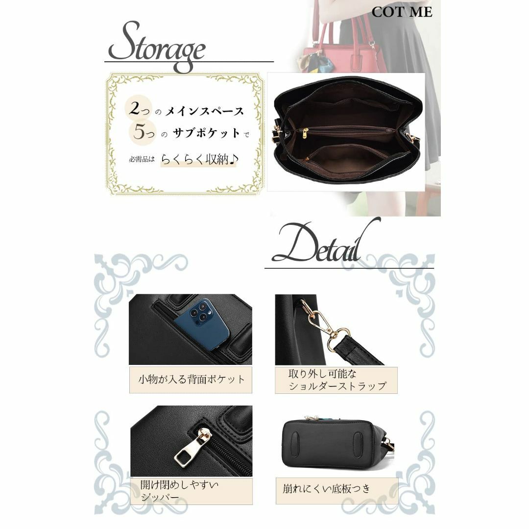 【色: レッド】[COT ME] ショルダーバッグ レディース 斜めがけ ハンド レディースのバッグ(その他)の商品写真