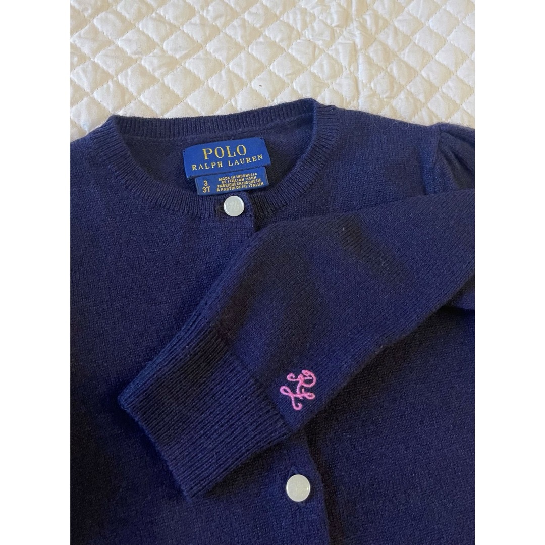 POLO RALPH LAUREN(ポロラルフローレン)のラルフローレン　ネイビー　カーディガン　3t キッズ/ベビー/マタニティのキッズ服女の子用(90cm~)(カーディガン)の商品写真