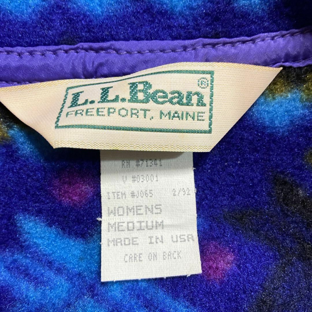 L.L.Bean(エルエルビーン)の【usa製、スナップT】L.L.Beanフリース古着シンチラ　総柄　90s青 その他のその他(その他)の商品写真