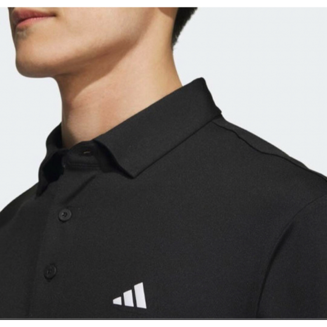 adidas(アディダス)の送料無料 新品 adidas 3 ストライプス ゴルフ 長袖 ポロシャツ XL スポーツ/アウトドアのゴルフ(ウエア)の商品写真