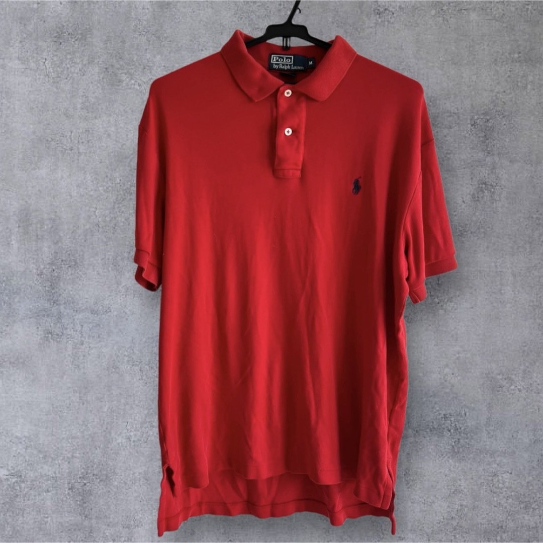 POLO RALPH LAUREN(ポロラルフローレン)のラルフローレン 90s 半袖 ポロシャツ L相当 赤 Polo メンズのトップス(ポロシャツ)の商品写真