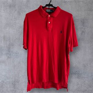 ポロラルフローレン(POLO RALPH LAUREN)のラルフローレン 90s 半袖 ポロシャツ L相当 赤 Polo(ポロシャツ)