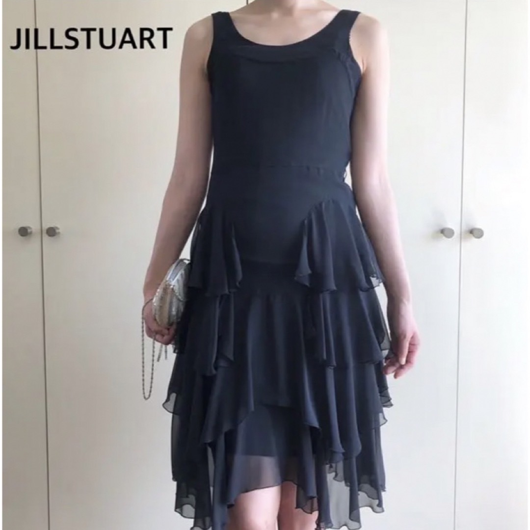 JILLSTUART(ジルスチュアート)のJILLSTUART シフォンドレス ワンピース レディースのフォーマル/ドレス(ミディアムドレス)の商品写真