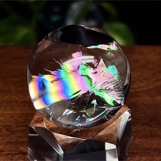 ヒマラヤ水晶　水晶　丸玉　スフィア　パワーストーン　天然石　【超美品】 45(置物)