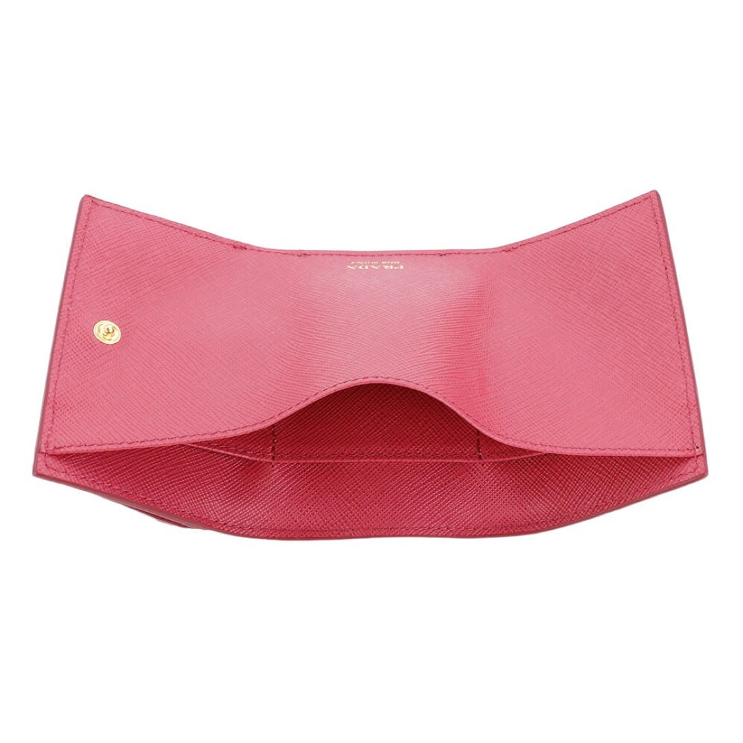 PRADA - プラダ 三つ折り財布 1MH021 QWA F0505 PEONIA ピンクの PRADA - プラダ 三つ折り財布 1MH021 QWA F0505 PEONIA ピンクの