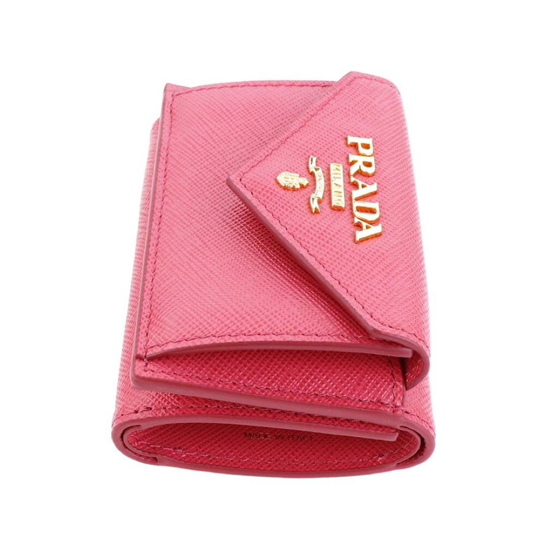 PRADA - プラダ 三つ折り財布 1MH021 QWA F0505 PEONIA ピンクの PRADA - プラダ 三つ折り財布 1MH021 QWA F0505 PEONIA ピンクの
