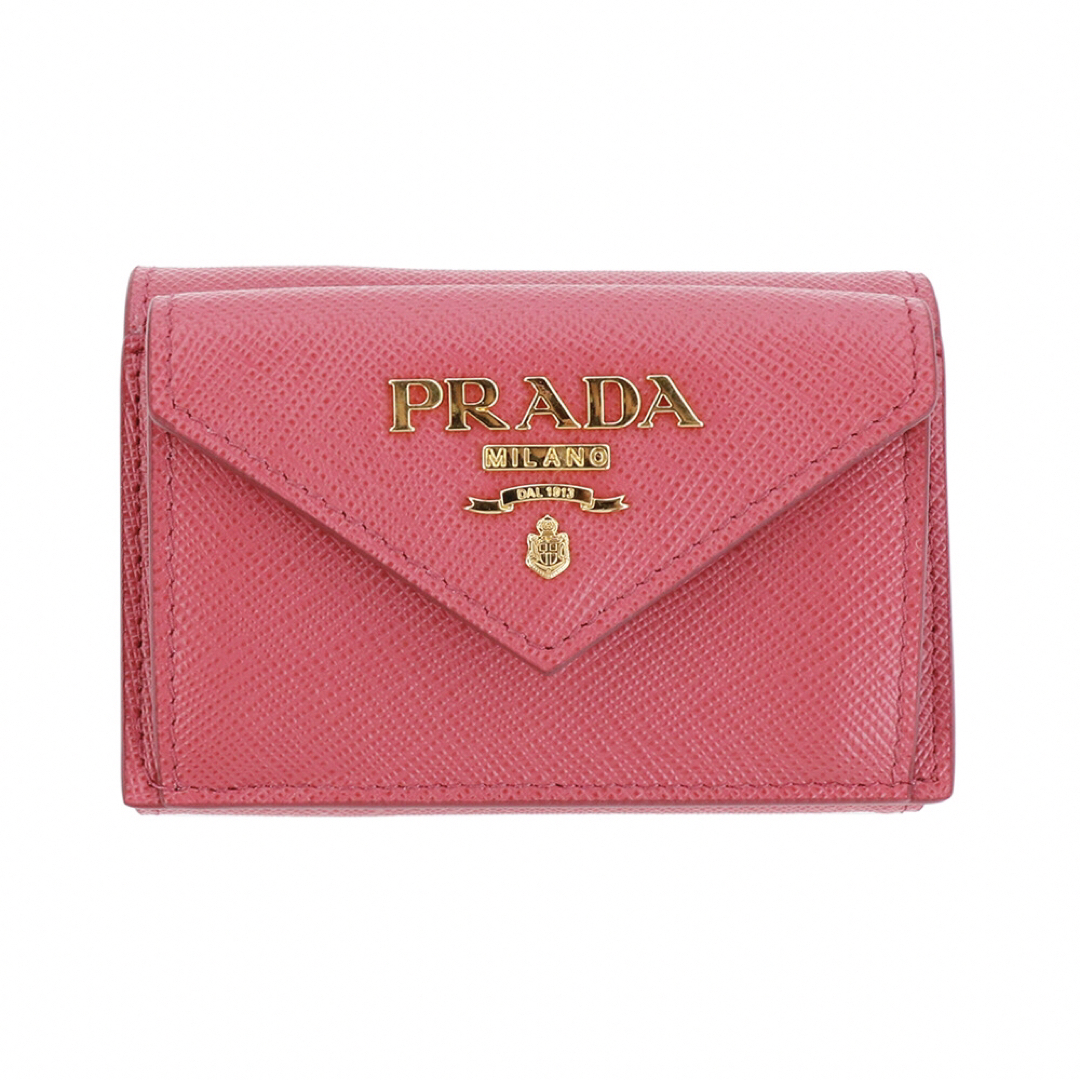 PRADA - プラダ 三つ折り財布 1MH021 QWA F0505 PEONIA ピンクの PRADA - プラダ 三つ折り財布 1MH021 QWA F0505 PEONIA ピンクの