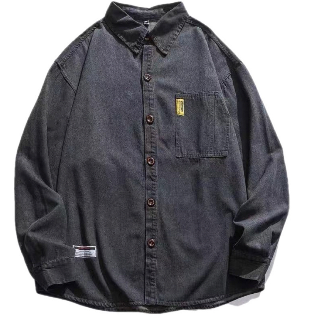 3999円○XL シャツ トレンド デザイン コーディネート 着こなし　ブラック メンズのトップス(Tシャツ/カットソー(七分/長袖))の商品写真