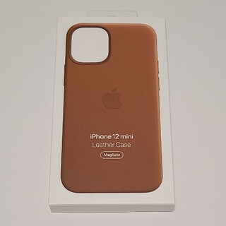 アップル(Apple)のアップル純正 iPhone 12 mini レザーケース サドルブラウン(iPhoneケース)