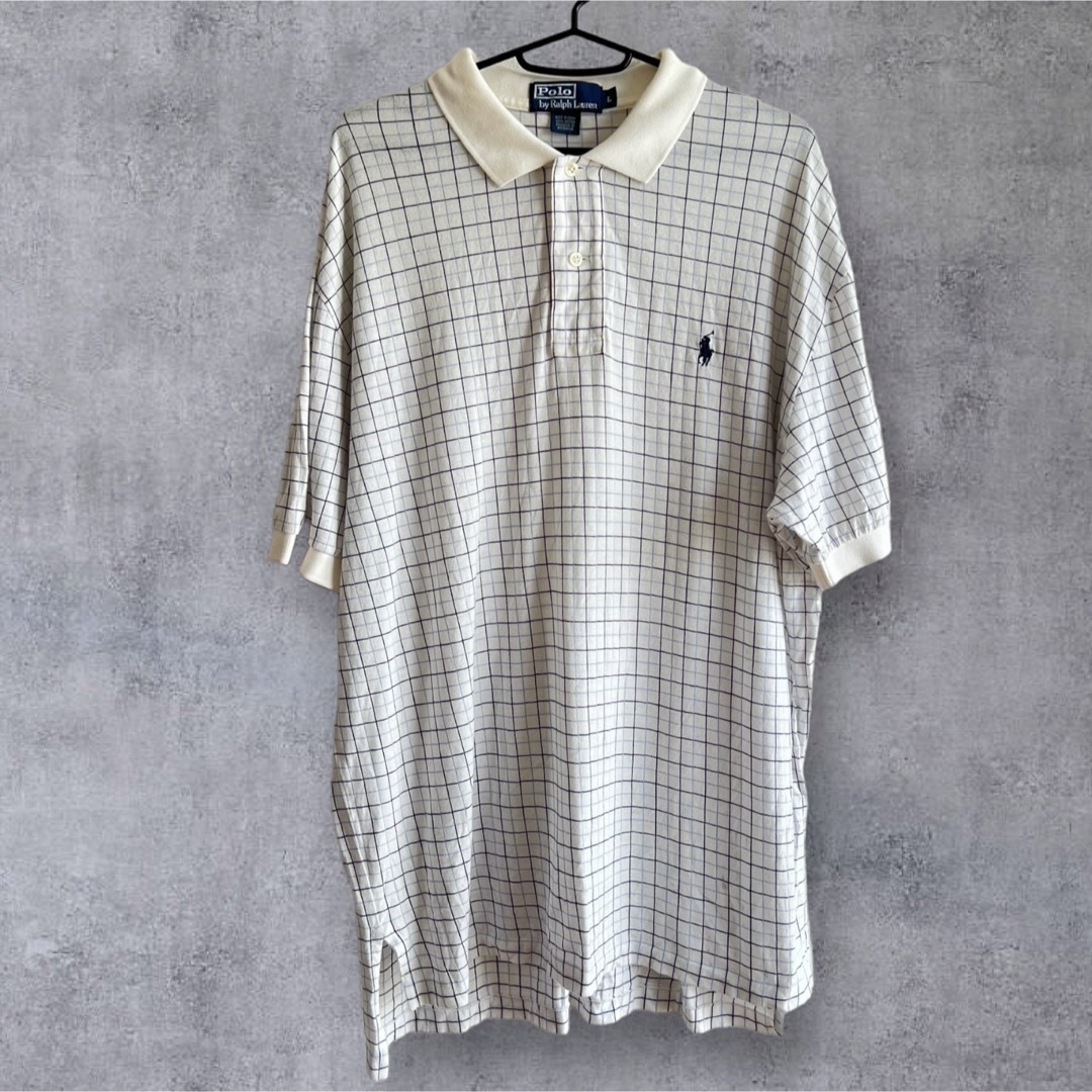 POLO RALPH LAUREN(ポロラルフローレン)のラルフローレン 90s ポロシャツ L 白 Polo メンズのトップス(ポロシャツ)の商品写真