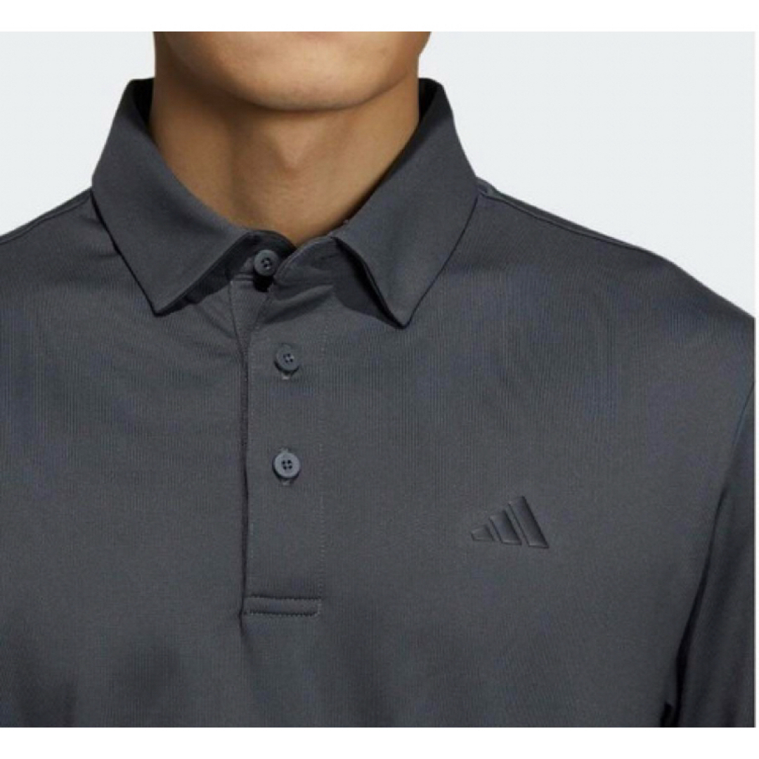 adidas(アディダス)の送料無料 新品 adidas 3 ストライプス ゴルフ 長袖 ポロシャツ XL スポーツ/アウトドアのゴルフ(ウエア)の商品写真
