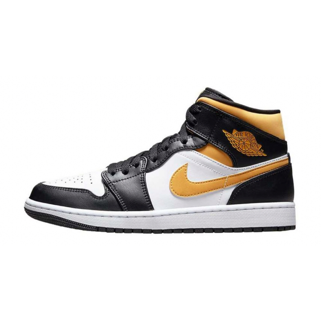 NIKE(ナイキ)のNike Air Jordan 1 Mid White/Pollen-Black メンズの靴/シューズ(スニーカー)の商品写真